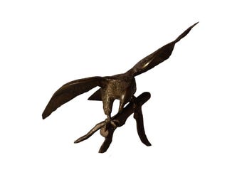 20th Century French Brass Eagle Sculpture