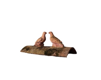 19th Century French Terracotta Roof Tile with Motif (A)