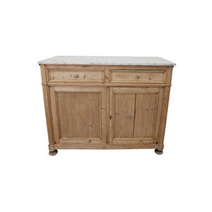 19th Century Louis Philippe Cabinet with Marble Top