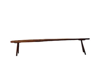 19th Century French Oak Wooden Bench