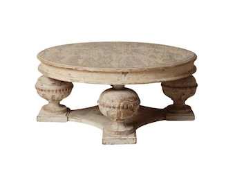 19th Century French Oak Painted Coffee Table