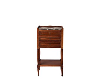 18th Century French Louis XVI Mahogany Bedside Table