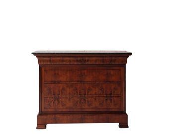 1850s French Louis Philippe Period Marble Top Commode