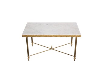 Brass Coffee Table With Marble Top - Etsy