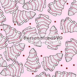 Christmas Sweets seamless pattern, Debbie Cakes seamless, Christmas Cookie seamless, Christmas sweets png, christmas tree png, Scrapbooking
