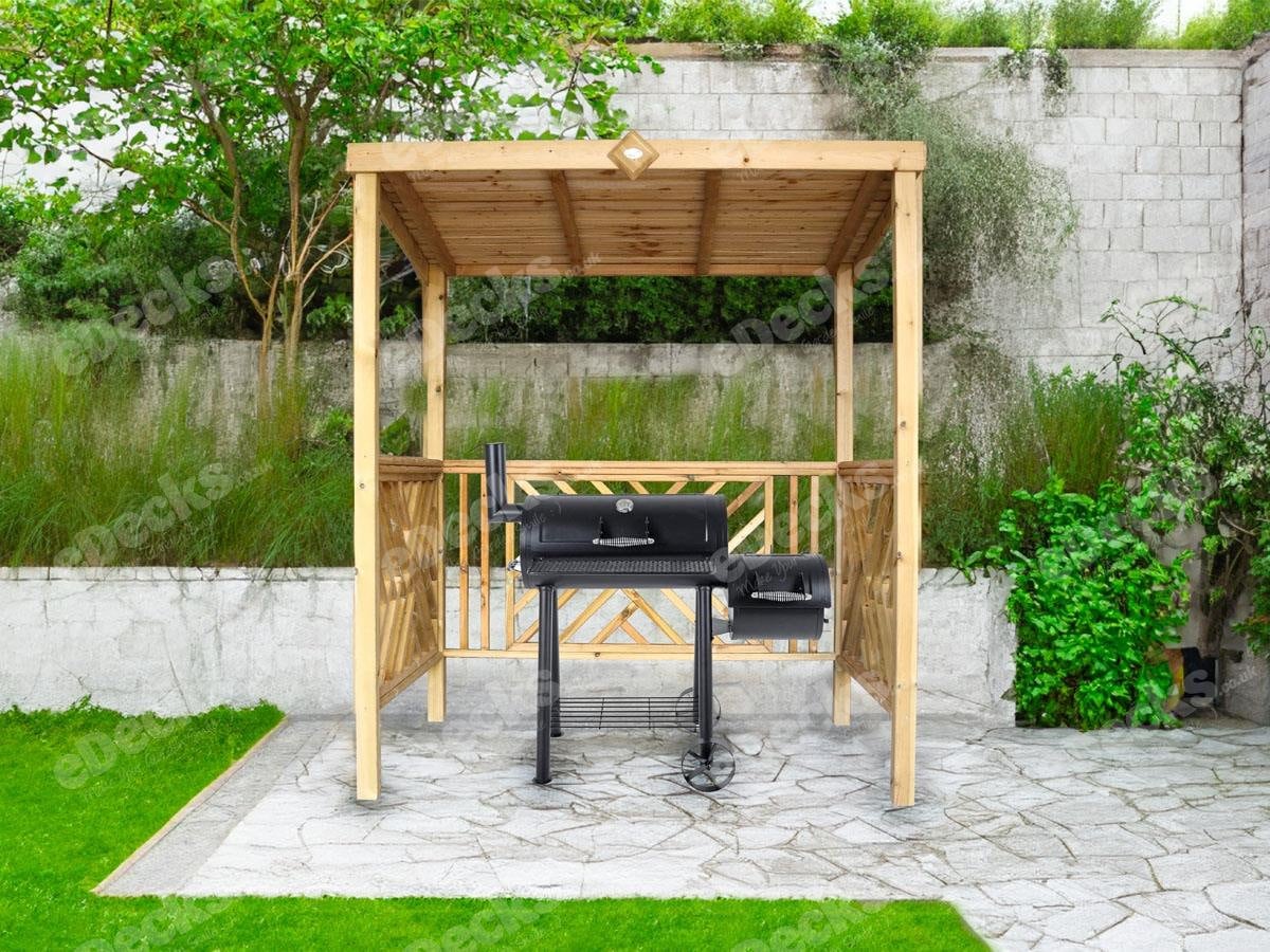The Edecks Garden BBQ Shelters, Multiple Designs, 1.8m X 1.35m Pressure