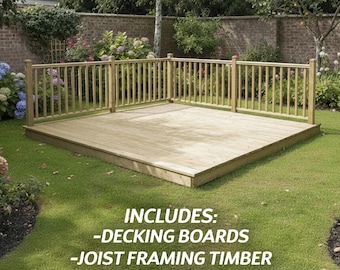 EXTREMELY CHEAP! Reject Discount Decking Kits, Complete Packs, Multiple Sizes, Pressure Treated