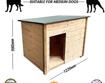 The Barkshire Dog House Kennel, Pressure Treated, Exterior