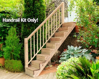 Exterior Garden Timber Steps, Pressure Treated, Outside Stairs, Paintable + Sustainable