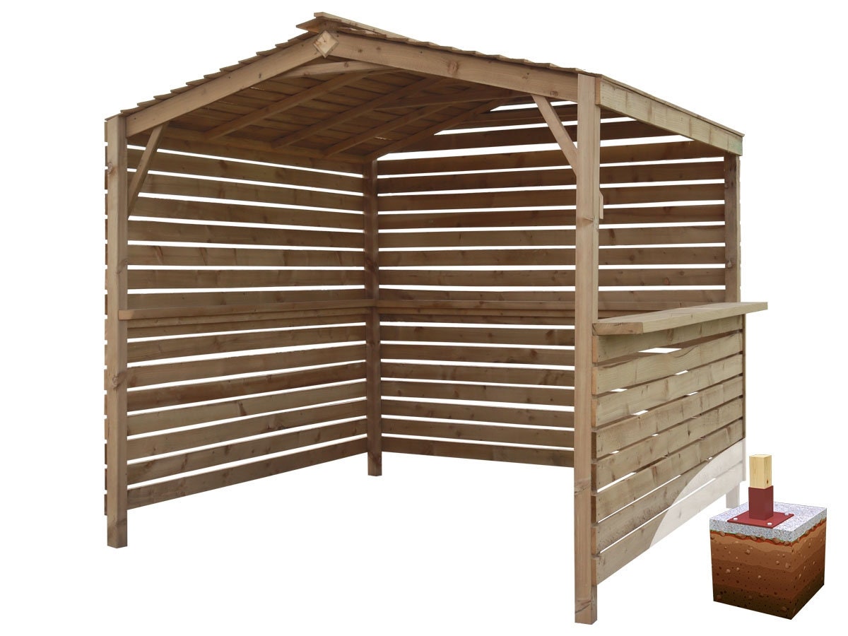 Privacy Atlas Hot Tub Bar Gazebo DIY Kit, 2.4m X 2.4m, Cheap, Side