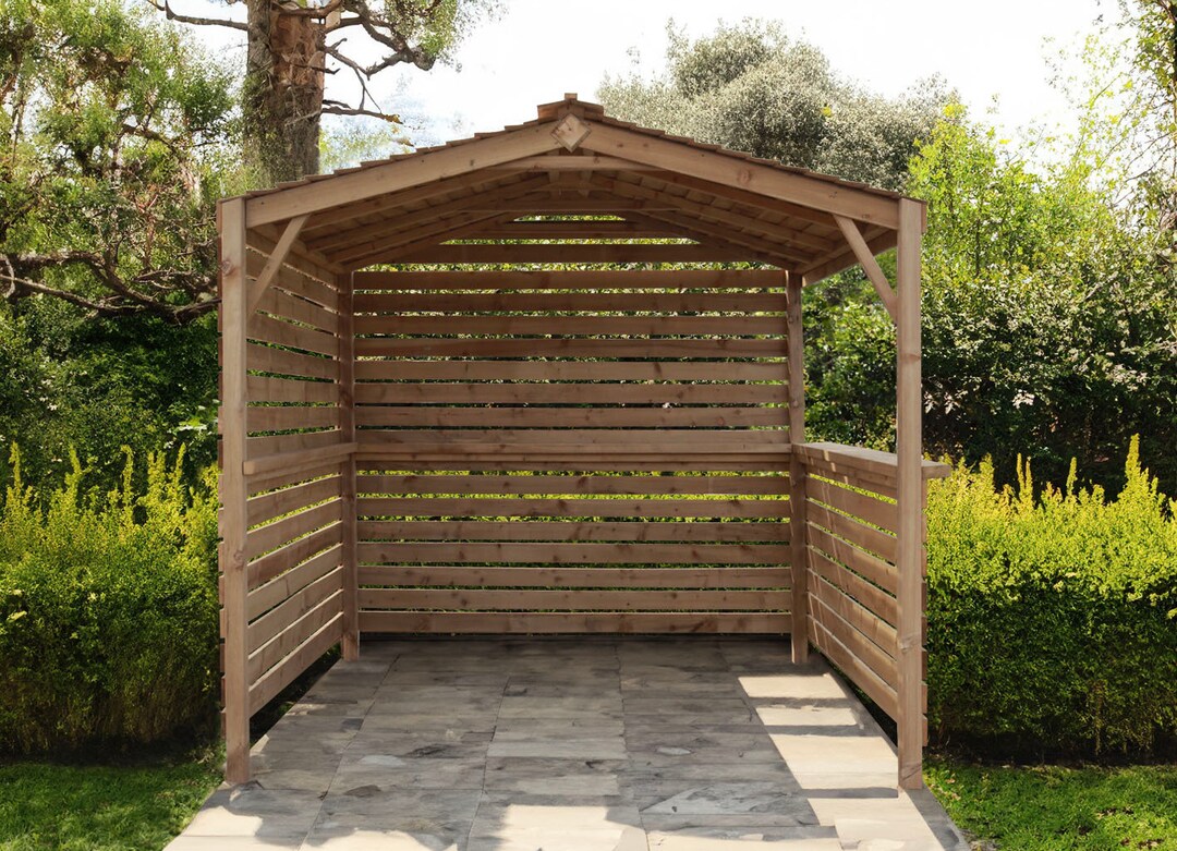 Privacy Atlas Hot Tub Bar Gazebo DIY Kit, 2.4m X 2.4m, Cheap, Side