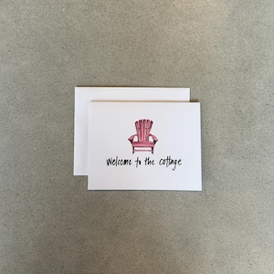 Muskoka Note Card Cottage Greeting Card Wish You Were Here Blank Inside Northern Ontario Card Muskoka Designed