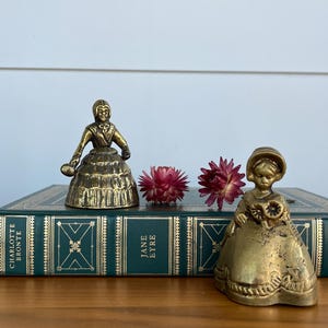 Brass Lady Bell Vintage Brass Victorian Lady Bell