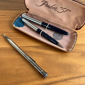 トップス 50s 60s vintage Parker Double Face Parker Lady Duofold Ringtop Fountain Pen (1920s) - Mandarin