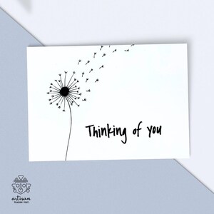 Carte Pensées à vous Carte de voeux de sympathie Carte prévenante sentimentale Désolé pour votre perte