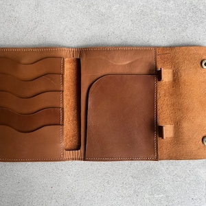 Cartera clásica de cuero para pasaporte