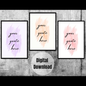 Custom Quote Printable Wall Art
