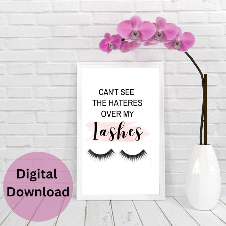 Eyelashes Printable Wall Art - Etsy
