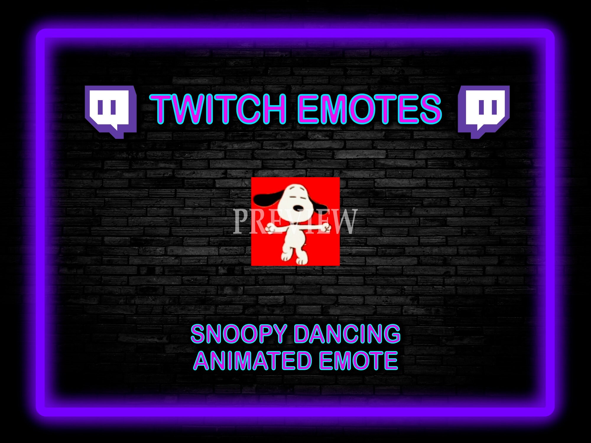 Snoopy Dancing Animated Emote Etsy