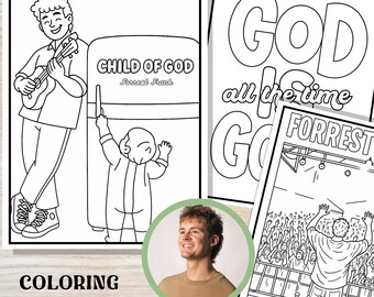 Forrest Frank Coloring Book: Christian Pop Music, Kids' Drawing (PDF Downloadable Pages)