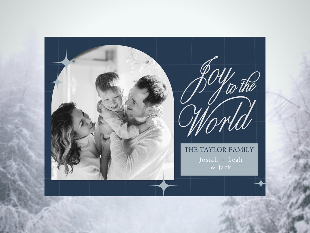 Canva Christmas Card With Photo Template Printable Holiday Card ...