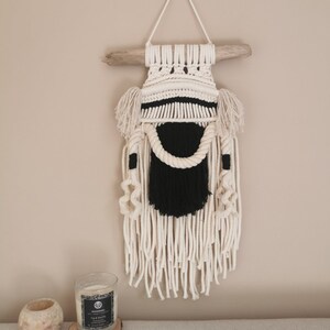 Handmade macrame wall hanging GALABIN Boho wabi sabi wall art Japandi style wall decor tapestry Home living room decoration