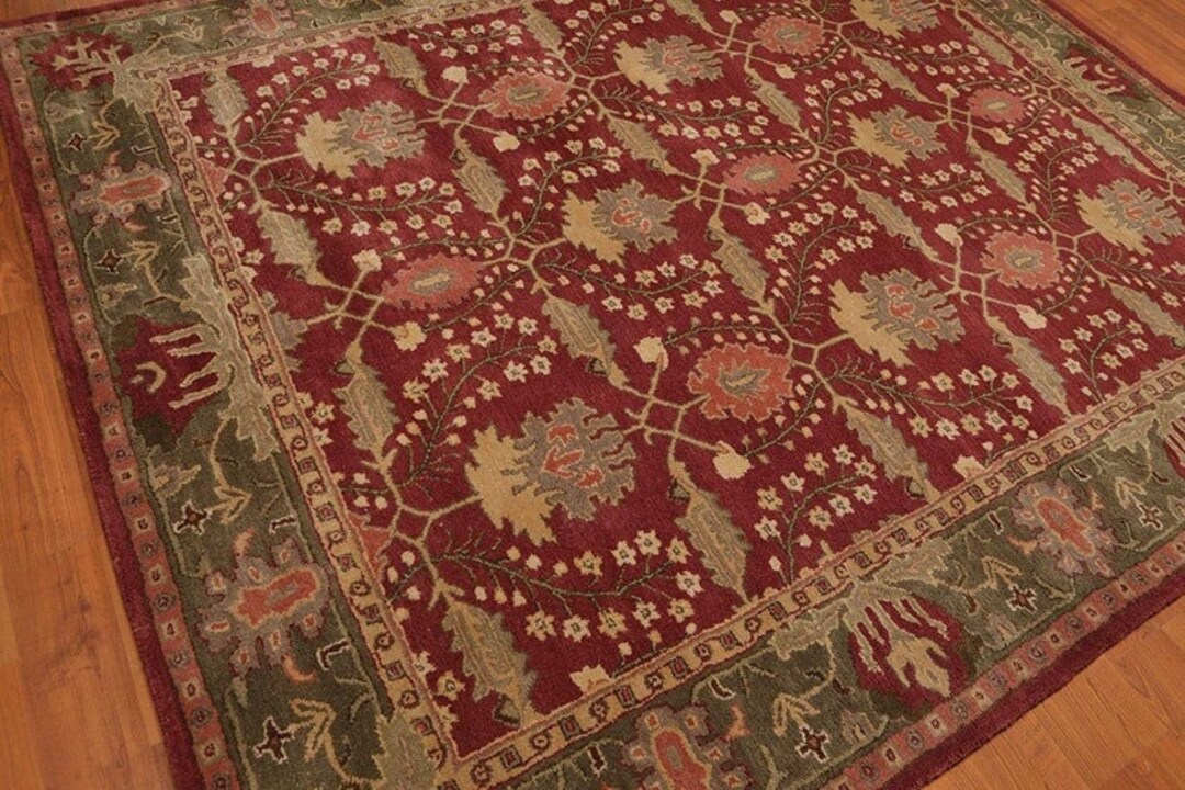 Franklin Red Persian Hand Tufted 5x8 8x10 9x12 Rugs 100 Etsy