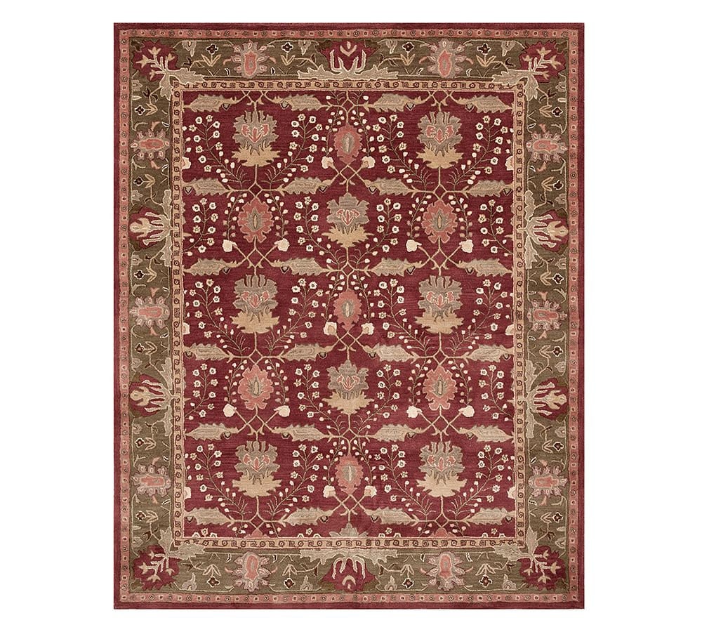 Franklin Red Persian Hand Tufted 5x8 8x10 9x12 Rugs 100 Etsy