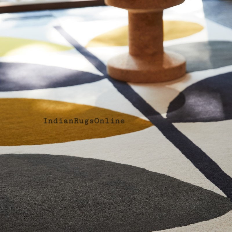 Modern Leaf Design Giant Multi Stem Premium Quality Wool Rug. Etsy