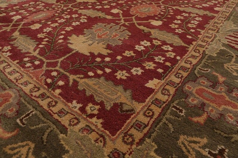 Franklin Red Persian Hand Tufted 5x8 8x10 9x12 Rugs 100 Etsy