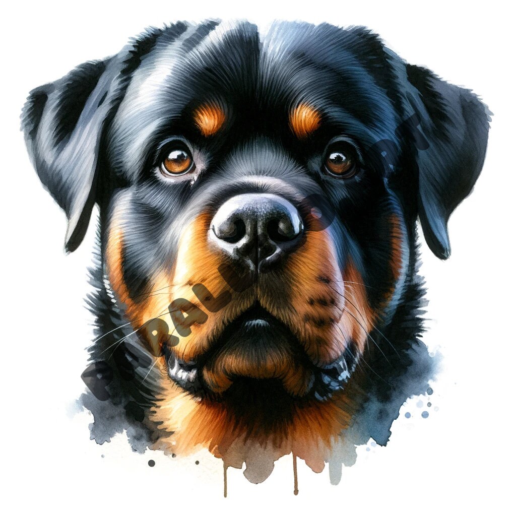 Rottweiler Clipart 5 Poster Images, Picture Frame, Personalized Mugs ...