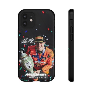 Oscar Piastri Phone Case, F1 McLaren Phone Case, Racing Gift for Piastri Fan, Piastri gift,  Motorsport Phone Cover, Papaya F1 Case iPhone