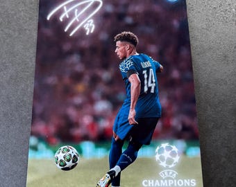 Désiré Doué Champions League Print with Reproduced Signature – PSG Football Art Gift (7x5 or A4) – UEFA UCL Decor | Champions League Final