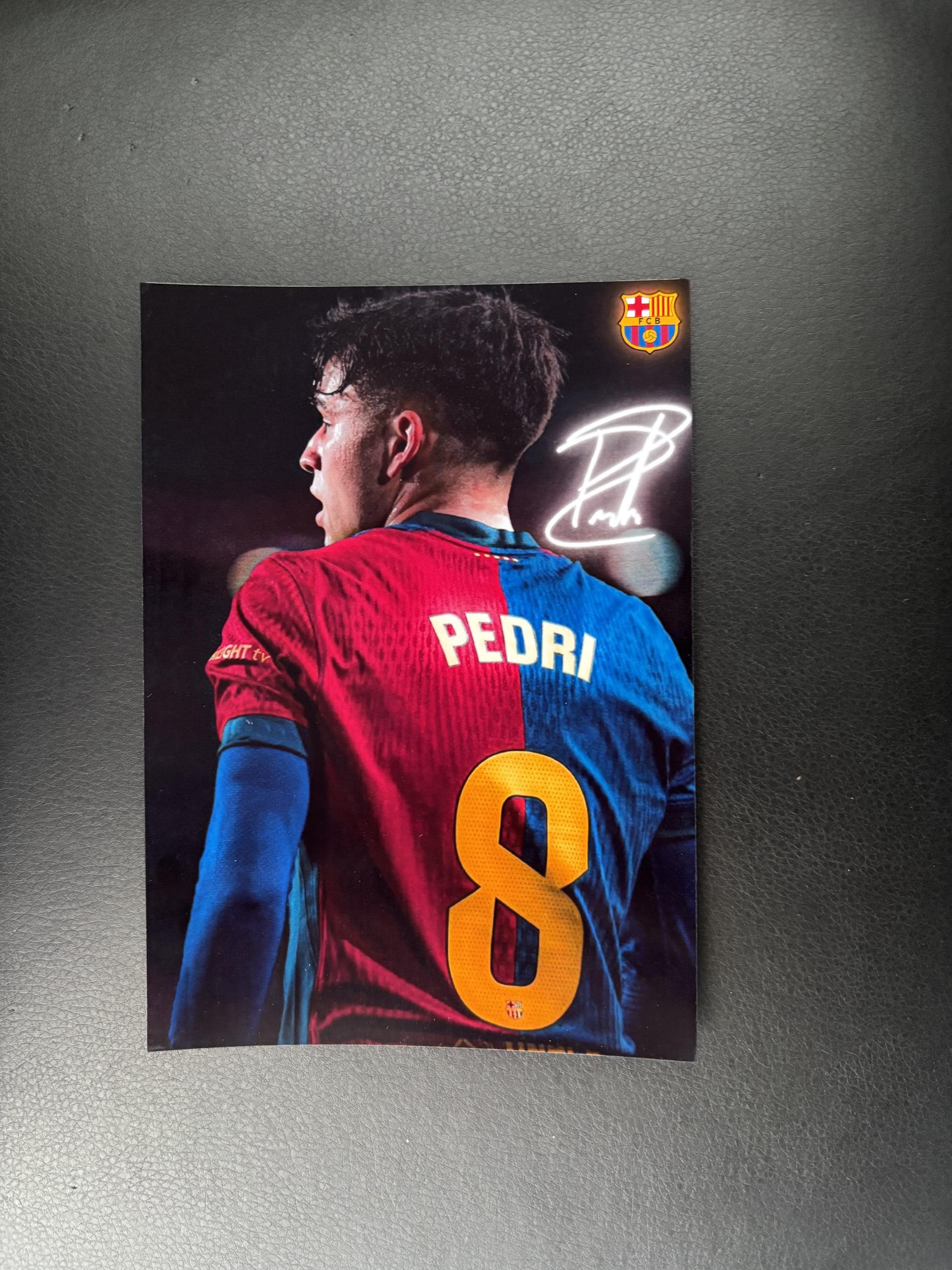 Pedri #8 Signed Photo | FC Barcelona | High-quality Print | Gift