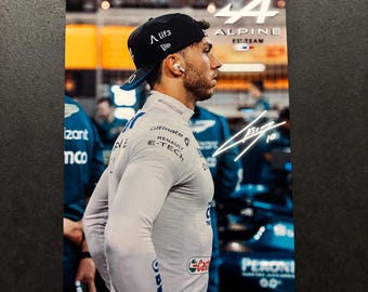 HWC Trading A4 Pierre Gasly Alpine Los Regalos Imprimieron La Imagen Firmada Del Autógrafo Para Los