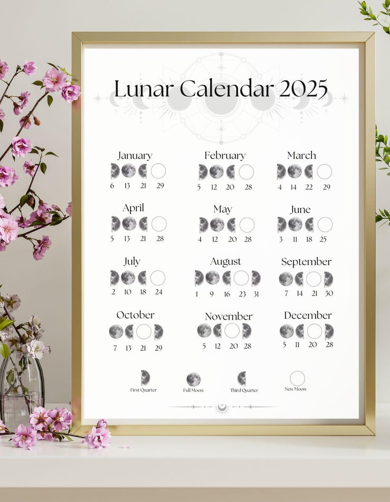 Moon Calendar 2025 Printable Calendar - Il 794xN.6374681016 Jkvr 