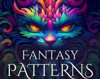 Fantasy Patterns Coloring Book - 28 Pages - Instant Download