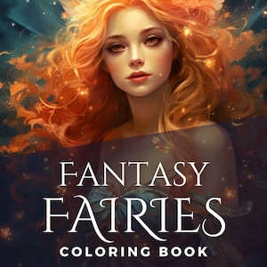 Fantasy Feen Malbuch - 31 Seiten - Sofort Download