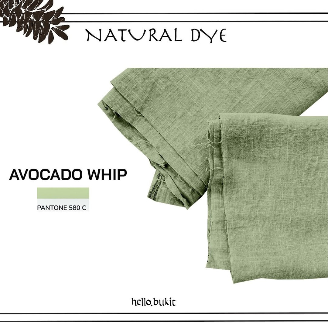 natural-dye-linen-fabric-green-color-etsy