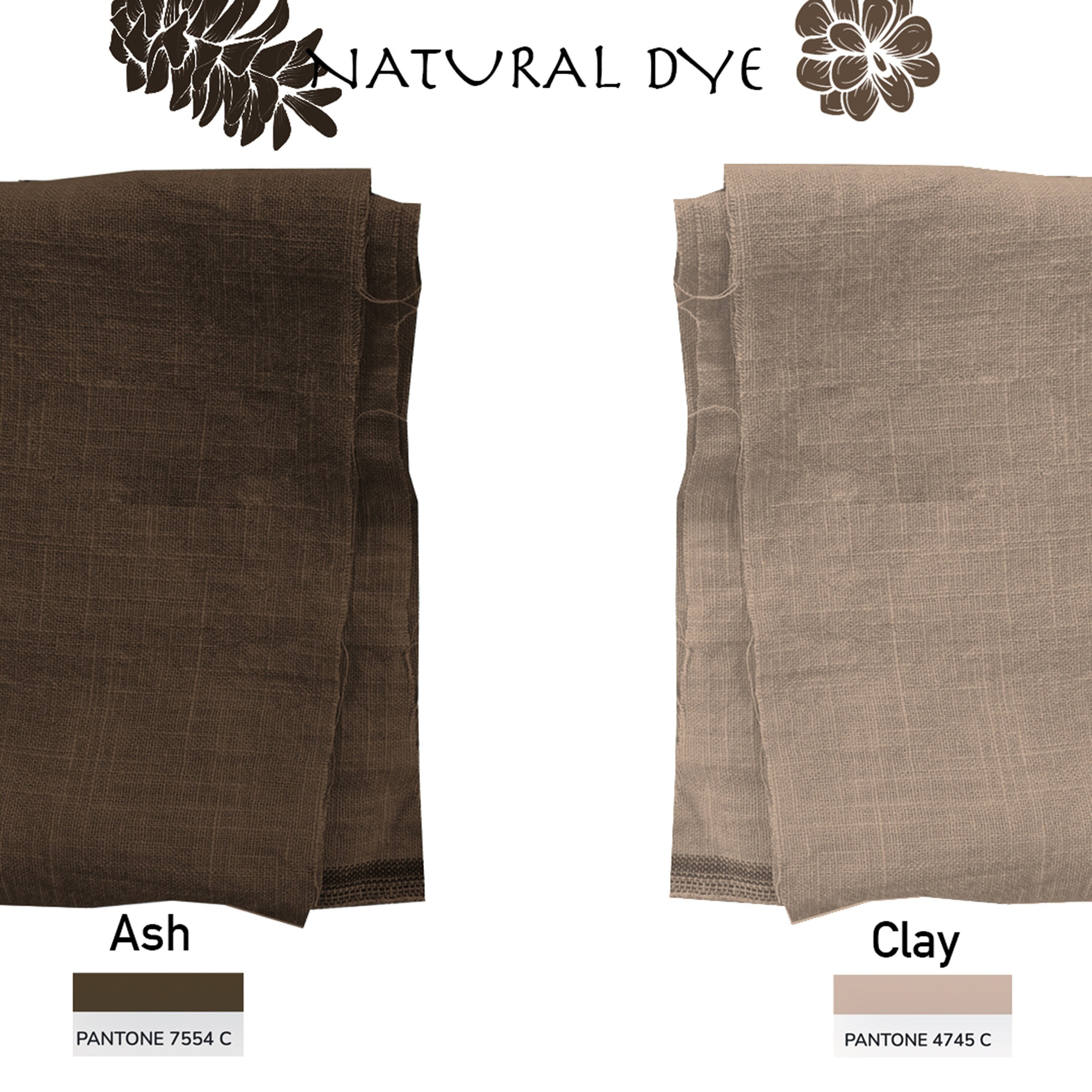 Natural Dye Linen Fabric Etsy