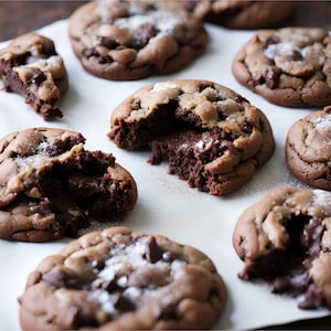 Receta de galletas pegajosas rellenas de chocolate doble