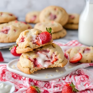 Erdbeer-Shortcake Gefüllte Kekse Rezept