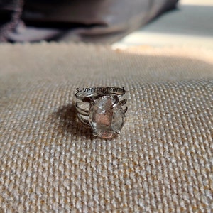 Herkimer Diamond Ring* 925 Sterling Silver Ring* Raw Stone Ring* Designer Ring* Stylish Ring* Handmade Ring* Wonderful Ring* Engagement Ring