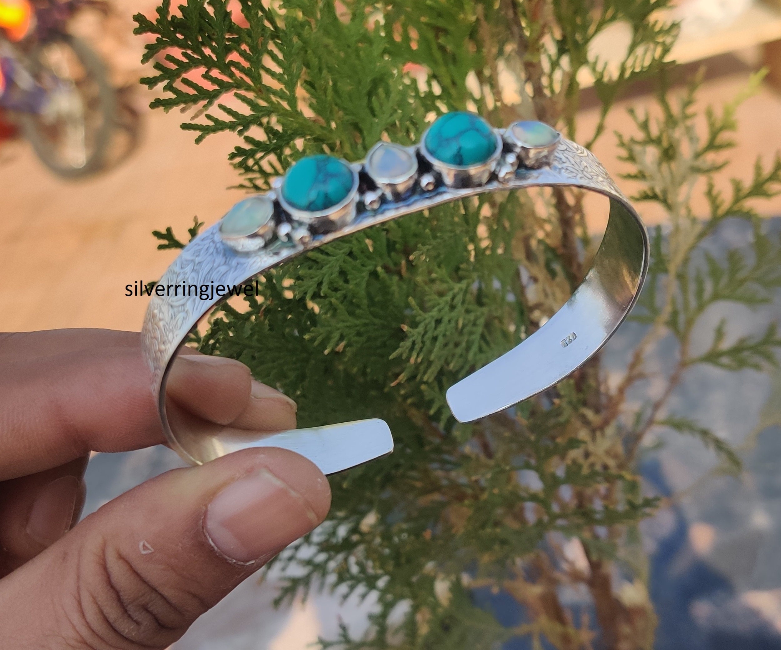 Bracciale con pietre preziose naturali Bracciale