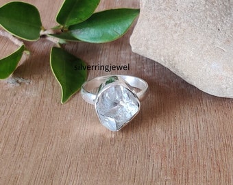 Natural Herkimer Diamond Ring/ 925 Sterling Silver/ Hermiker Dimaond Stone/ Gift For Love/ Beautiful Ring/ Gemstone Ring/ Engagement Gift