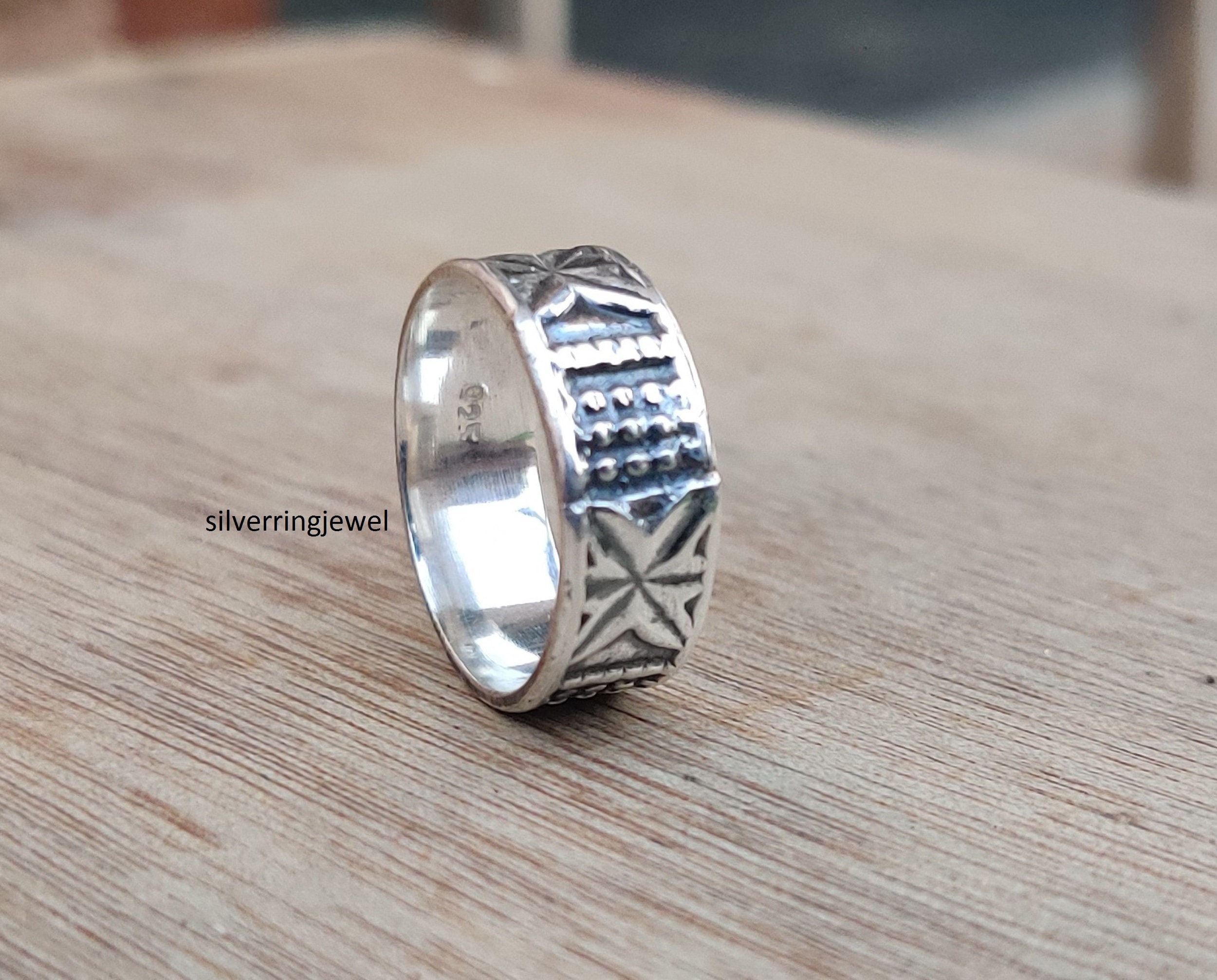 Silver Band Ring, Designer Ring, 925 Sterling Silver, Fast