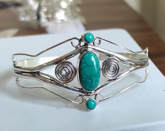 Bracciale Con Turchese In Argento - Dimora Degli Angeli Gioielli - Foto 9