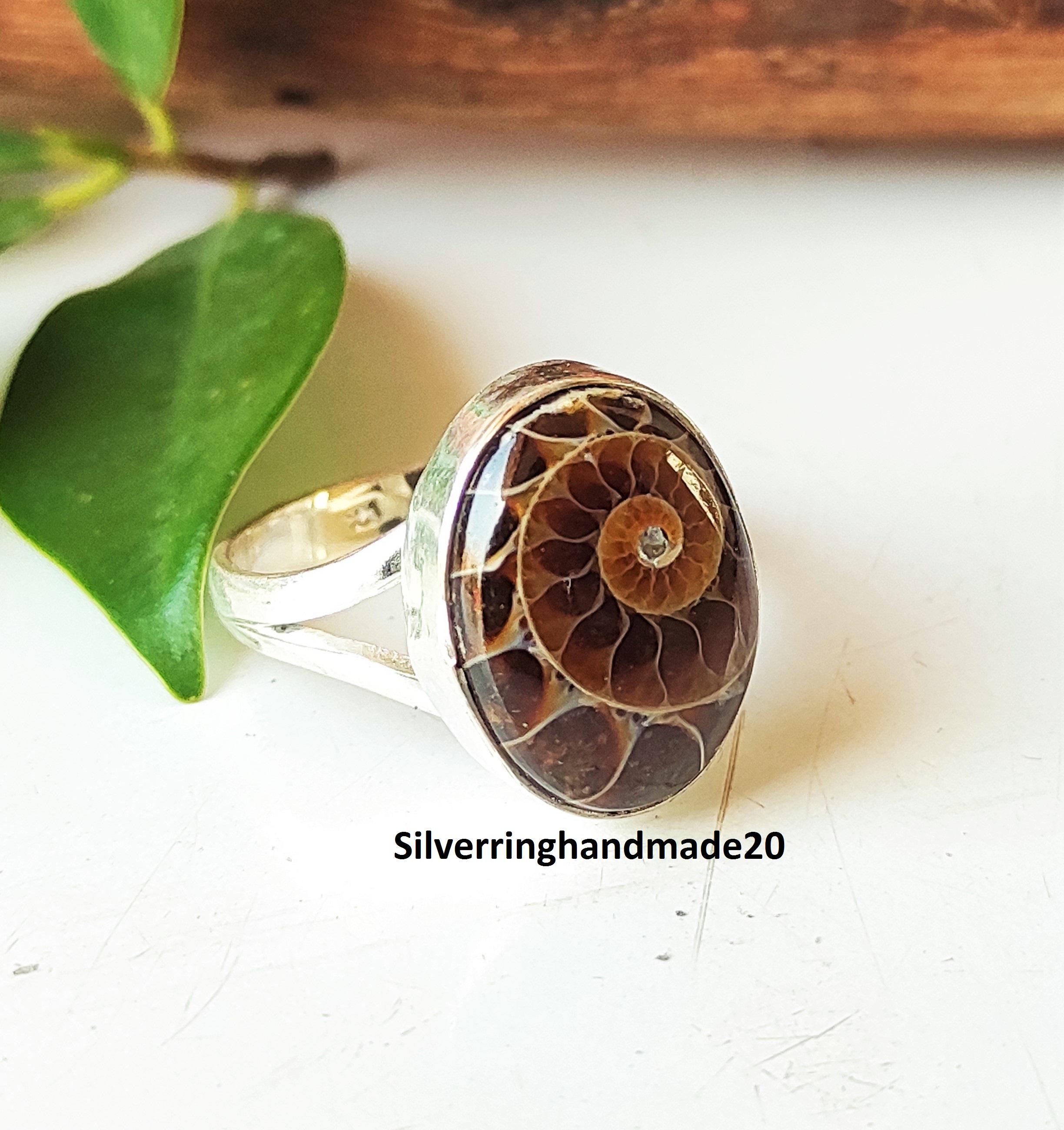 Ammonite Ring - Etsy