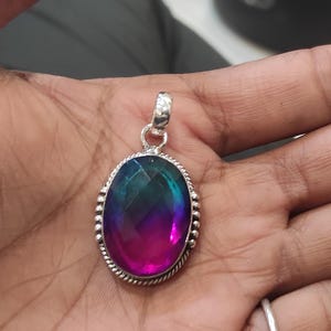 Handmade Tourmaline 925 Sterling Silver Pendant: Designer Gemstone