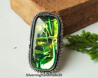 Australian Doublet Opal Ring, 925 Sterling Silver, Handmade Jewelry